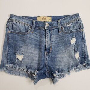 Hollister Sz 5 Women's Hi Rise Distressed Denim Cut off Shorts